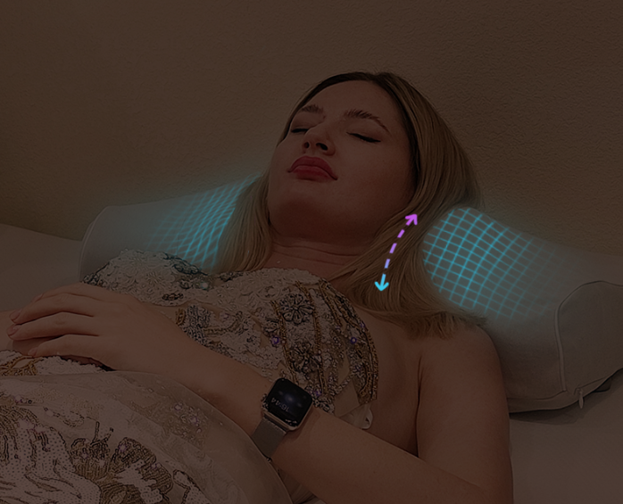 Apoyo al cuello cervical durante 8 horas durante la noche