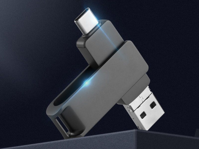 USB giratoria, 4 en 1
