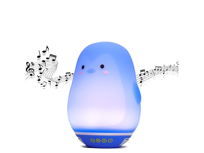 Diseño de forma linda de pajarito, no solo proporcionando sonidos relajantes, sino también emitiendo una luz cálida;